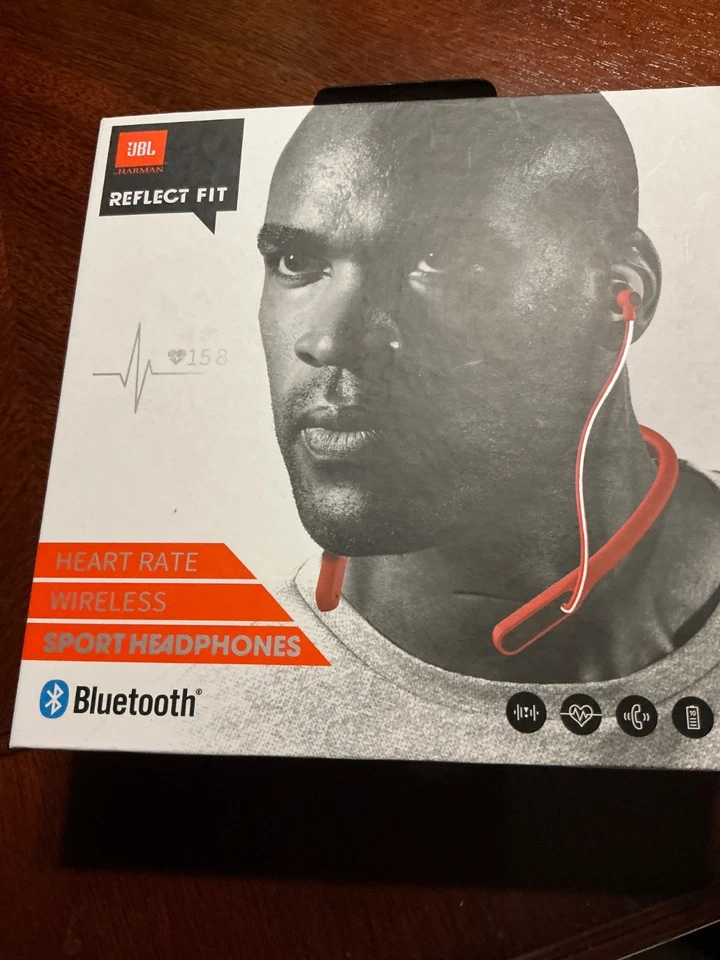 JBL 反光贴合心率无线蓝牙运动耳机-红色 — 第 2/2 张图片