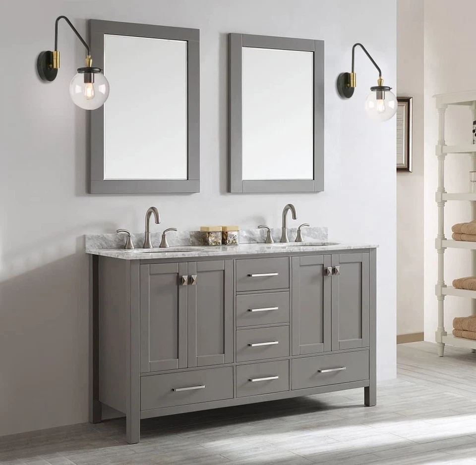 Iluminación de aplique de pared con brazo oscilante industrial, luz de tocador de pared globo ajustable... Foto 4 de 4