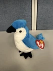 Ty Rocket The Blue Jay Beanie Baby Babies Plush Toy - RARE - Tag Errors Vintage