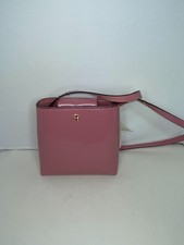 Tory Burch Emerson Patent Small Bucket Bag– Pink Ginger | Women's Designer Purse
