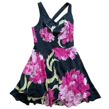 VTG Sue Wong Silk Floral Appliqu Fairy Whimsical Y2K Cocktail Dress 12