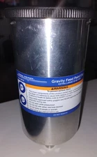 1 liter (33 oz) Aluminum Metal Gravity Feed Paint Cup for HVLP Sprayer Spray Gun