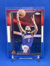 2025-26 Topps Chrome Basketball Red White & Blue Refractor Devin Booker - Suns