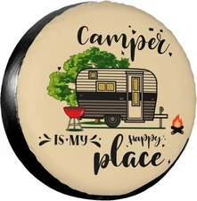 14" Spare Tire Cover Wheel Covers for RV Camper Travel Boats Trailers Waterproof