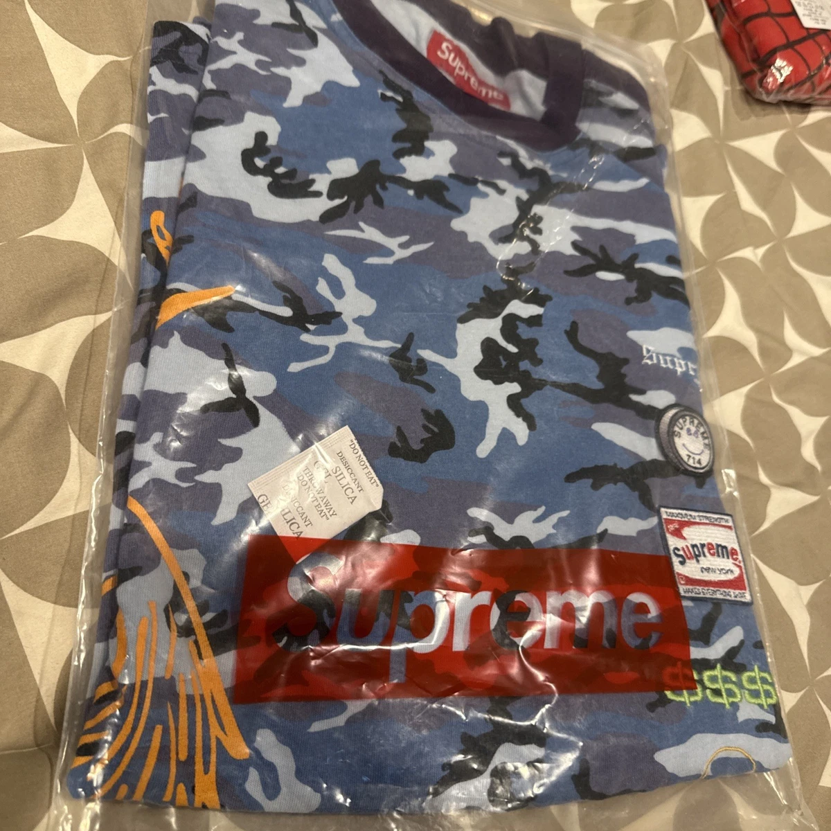 Supreme男式迷彩T恤| eBay