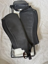 Tredstep Ireland Liberty Back Zip Half Chaps Black Leather 17/16 (M) BNWT