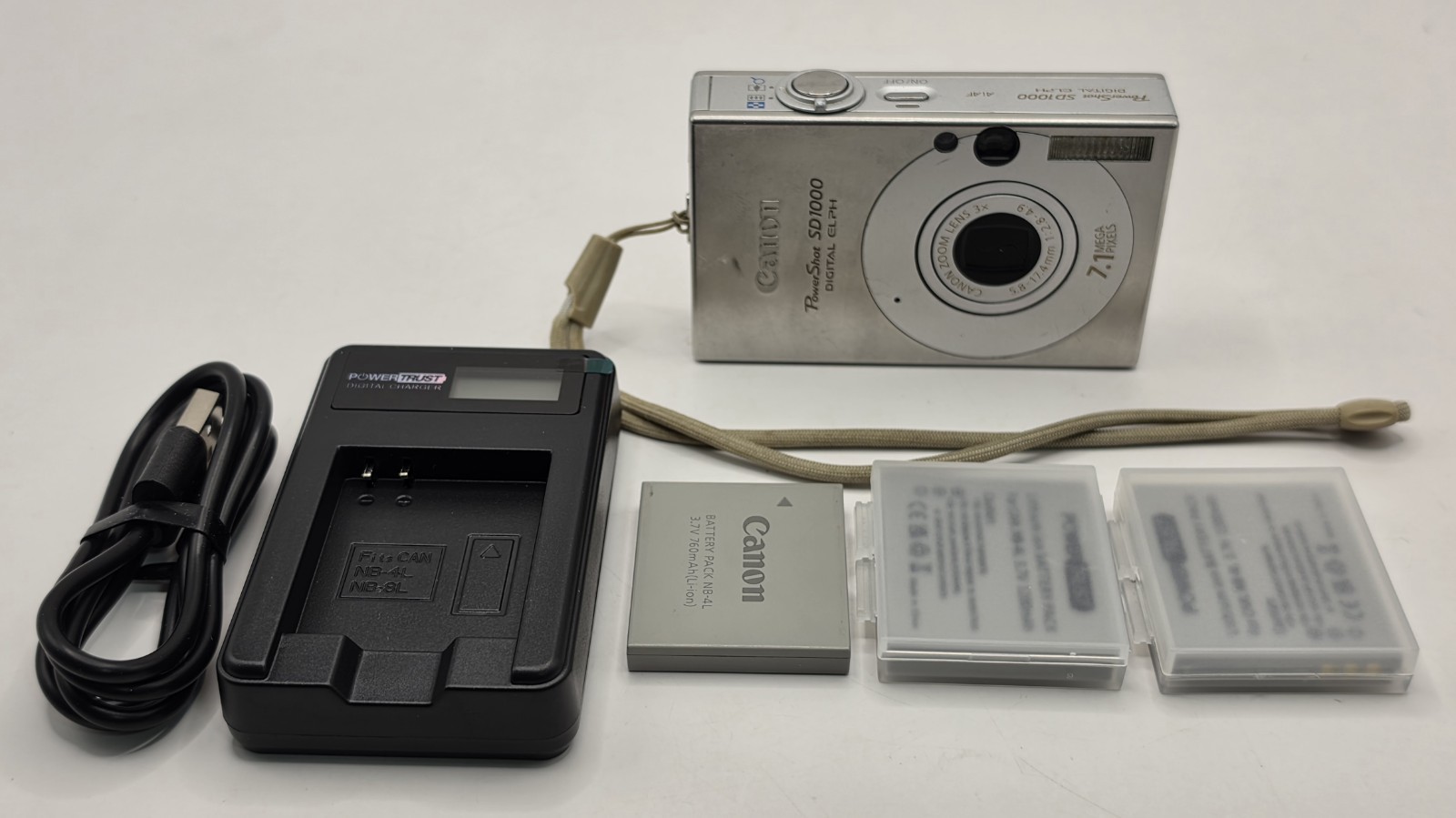 Canon PowerShot ELPH SD1000 Digital Camera 7.1 MP Silver tested *DEAD PIXELS*