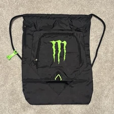Monster Energy Drink Drawstring Rope Bag Black 20.5x15