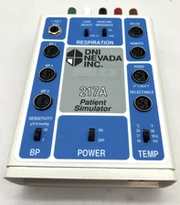 DYNATECH NEVADA 217A Patient Simulator BP Temp ECG RS 232 Respiration Simulator