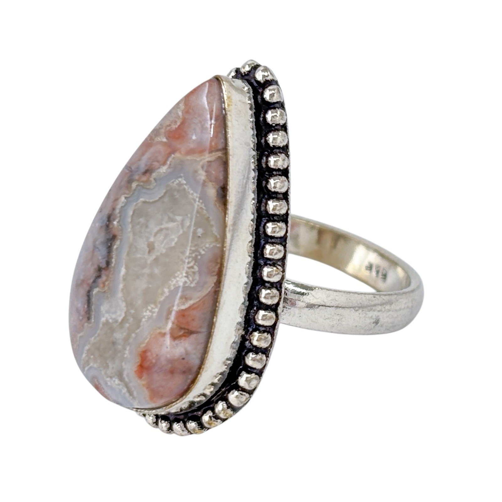 Teardrop Agate Statement Ring | Sterling Silver 9… - image 5