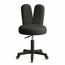 Bunny Ear Stool Cute Swivel Stool with Wheels Comfy for Vanity Table