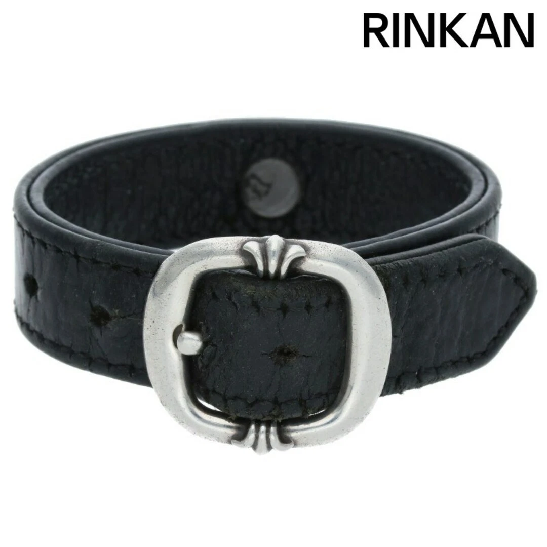 CHROME HEARTS Bracciale pelle cromata cuori pistolero crossballer uomo 9 usato7a41e8ea6de