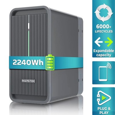 MARSTEK B2500-D 2240Wh Speicher Balkonkraftwerk Neue Version 1600W Eingang WIFI