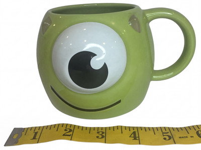 Disney Pixar Monsters Inc Mug Rare 3D Green 4 Inch Mike Wazowski