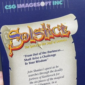 Solstice: The Quest for the Staff of Demnos (Nintendo, 1990) NES CIB Completo