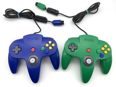 2x Nintendo 64 Controller | Original | N64 | 1x Blau & 1x Grün [Getestet]