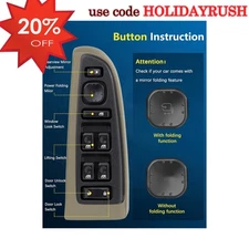 15883320 Driver Side Master Power Window Switch with Panel Assembly For Chevy