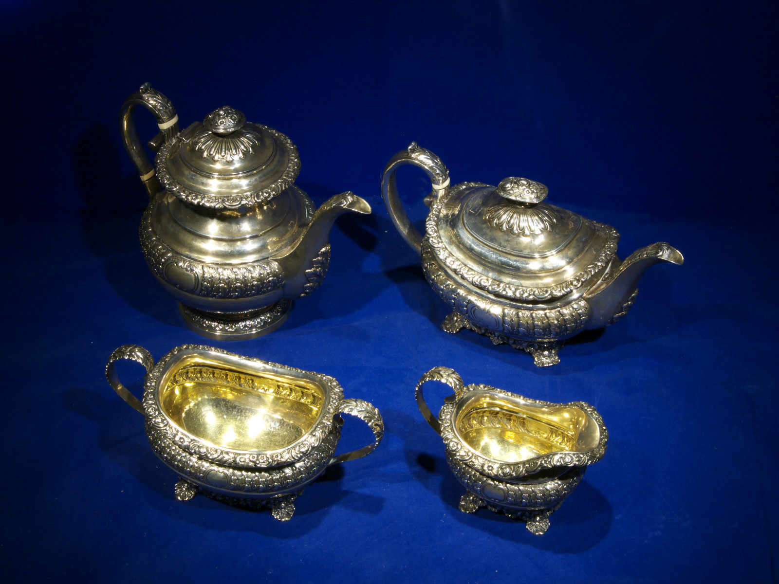 Antique English Sterling Silver Tea Coffee set London1820 Rebecca Emes & Edward eBay