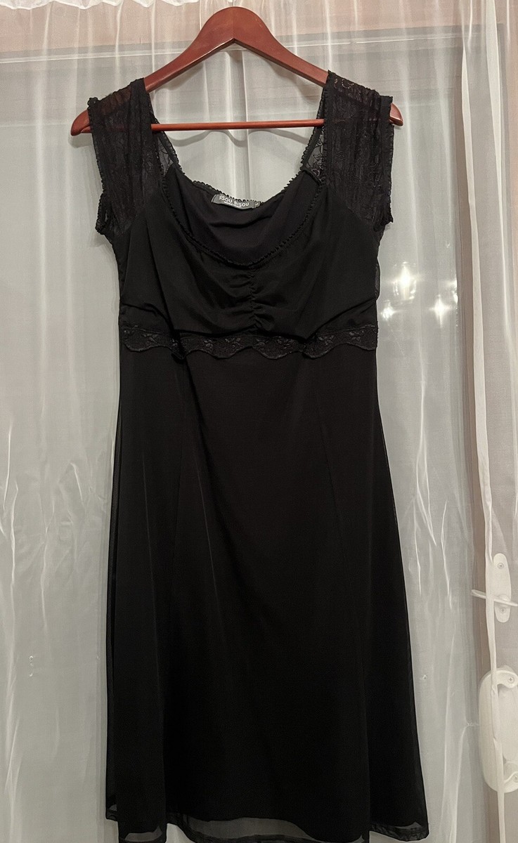 bisou bisou black lace dress 90’s Vintage & Mesh Sz L Under $200 STACEES | Logo Polo Womens dress Color:Red And Black ( Photo Color )
