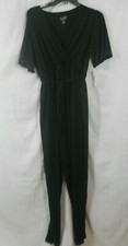 Isabel Black Stretch Maternity Jumpsuit Romper w/Belt Sizes XS,S,M,L B40 