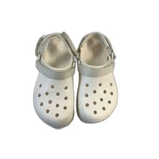 Crocs Unisex Classic Hiker Clogs, White, 8 US Men