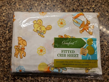Comfort by Riegel 100 Cotton Fitted Crib Sheet NOS NEW USA Vintage Animals