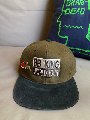 Vintage BB King Official World Tour Wool Snapback Suede Brim Rare Collectible