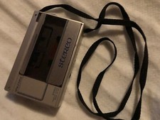 Spacetone Stereo Cassette Player Model SP-501 Extremely Rare W/ Headphones Strap