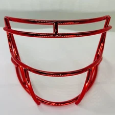 Mini Helmet Chrome  METAL Facemask - 7 colors to choose from WITH CLEAR CLIPS