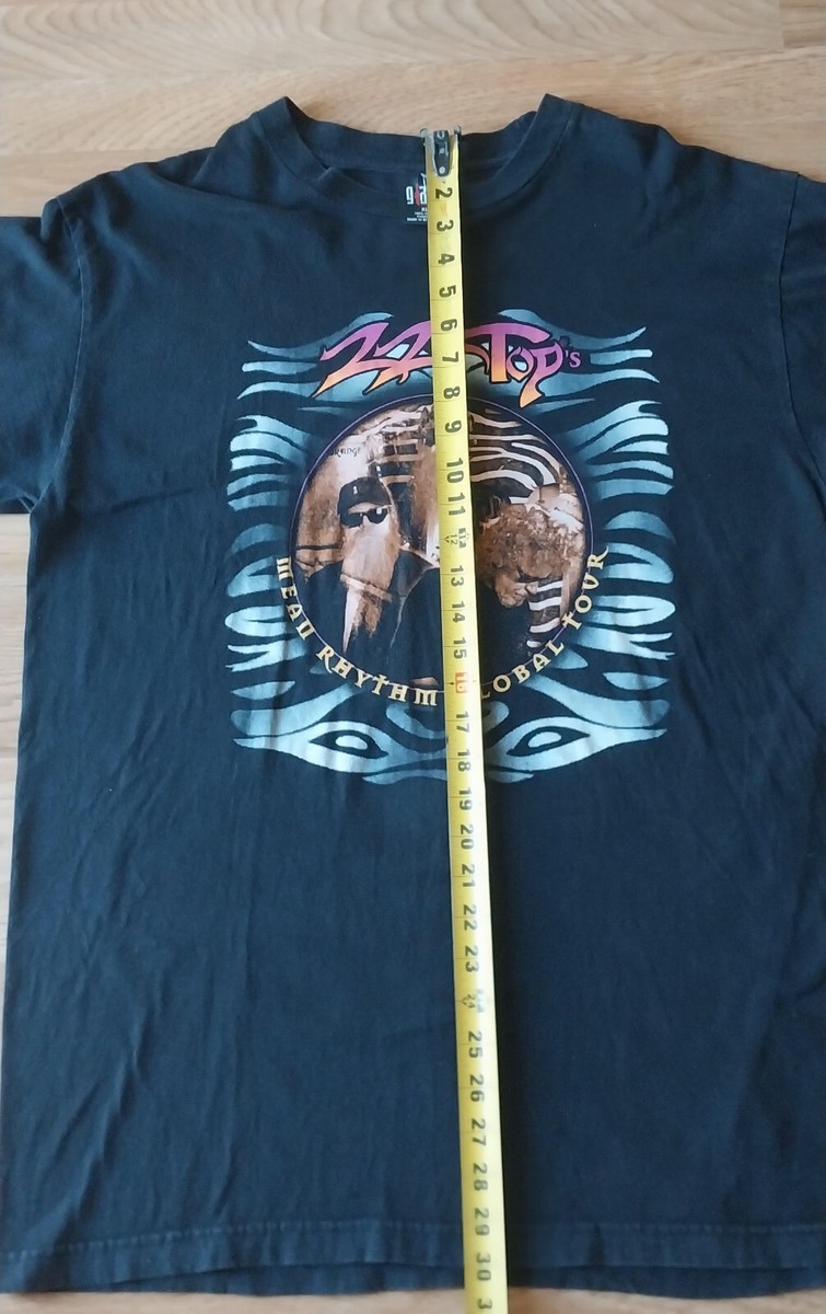 vintage zz top shirt mean phythm global tour black color sz .XL
