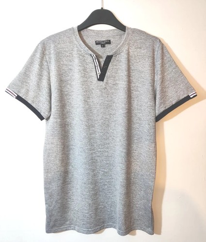 Brave Soul Grey T SHIRT Mens V-Neck Tee, Size Small, Regular Fit - Picture 8 of 8
