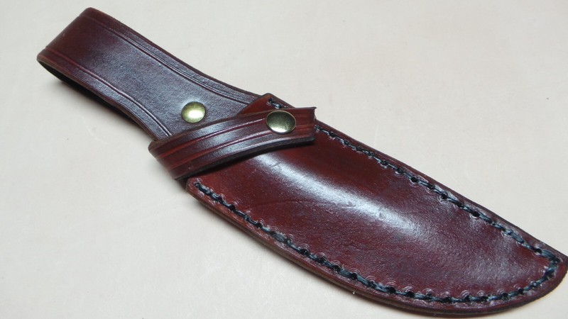 HAND MADE  LEATHER KNIFE SHEATH  5"