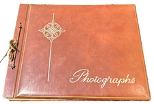 Preowned Photo Album, with a Cover that Resembles Leather Somewhat