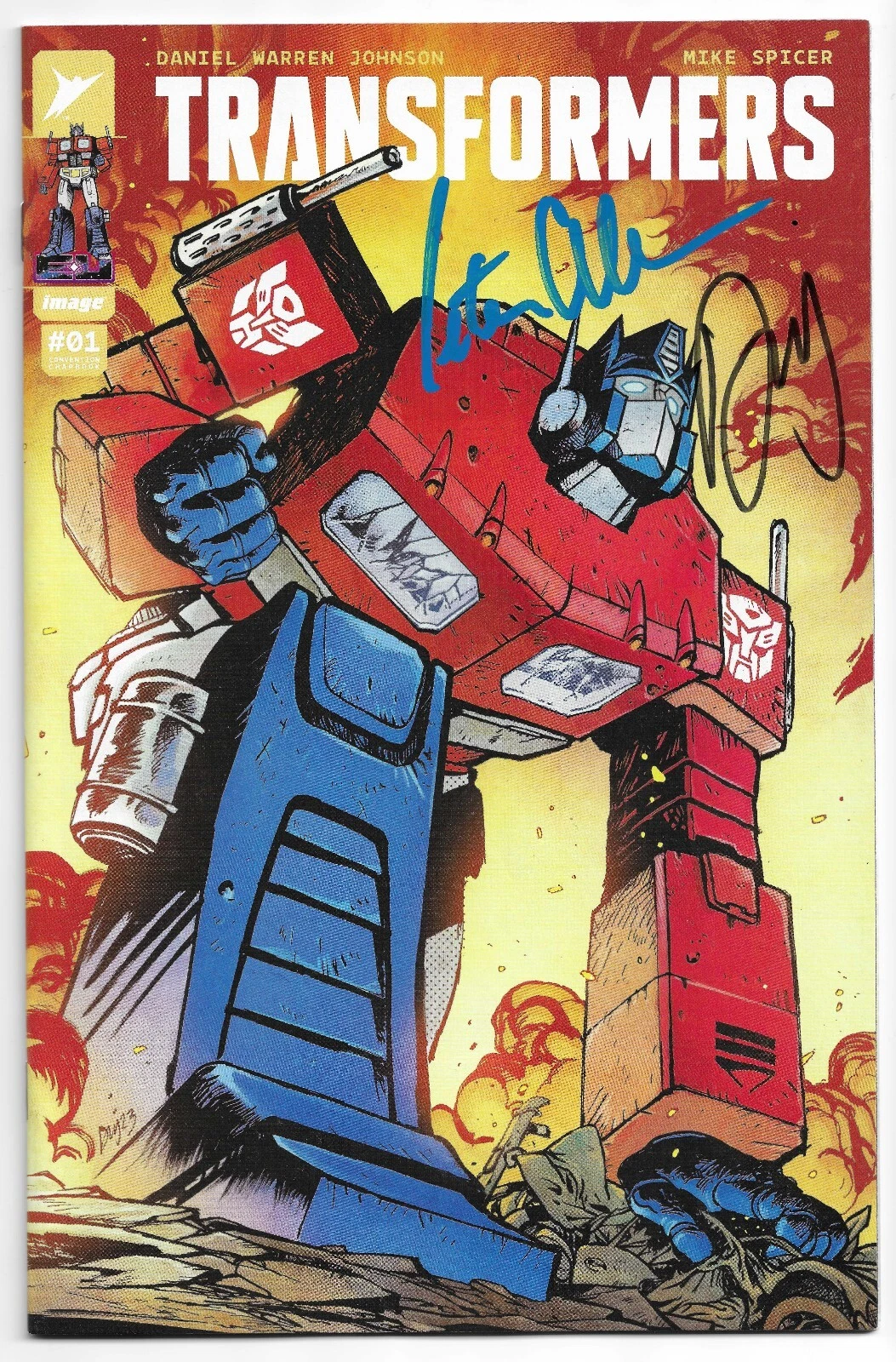 Transformers #1 ALA Variant SIGNED PETER CULLEN and DANIEL WARREN JOHNSON!!! - Picture 1 of 2