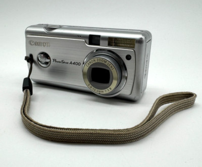 Canon PowerShot A400 Digitalkamera PC1080 3,2MP Silber 2,2x Optischer Zoom AA