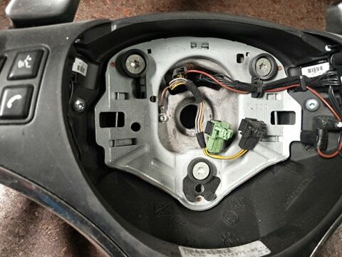BMW E93 CONVERTIBLE COUPE STEERING WHEEL ( BLACK LEATHER) FITS 05- 08 6774973-02 - Picture 6 of 8