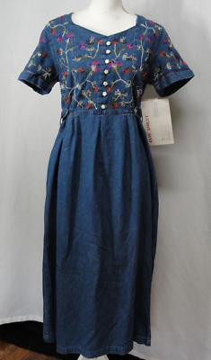 white christmas dresses Button Down Denim Dress - Sleeveless Mini 100% Cotton