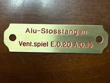 Porsche 356 Pre-a Valve Clearance Specification 383 Distributor Plate.