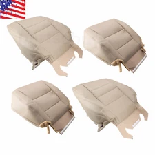 For 2008-12 Honda Accord Driver & Passenger Bottom Top Leather Seat Cover Tan US