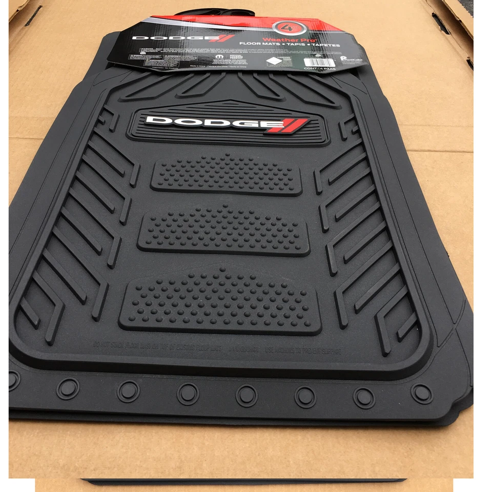 New 4pc Dodge Weatherpro Car Truck SUV Heavy Duty All Weather Rubber Floor Mats Foto 4 de 4