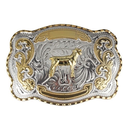 Fibbia cintura animale grande doppio colore scorpione oro per uomo lega cowboy western - Foto 33 di 34