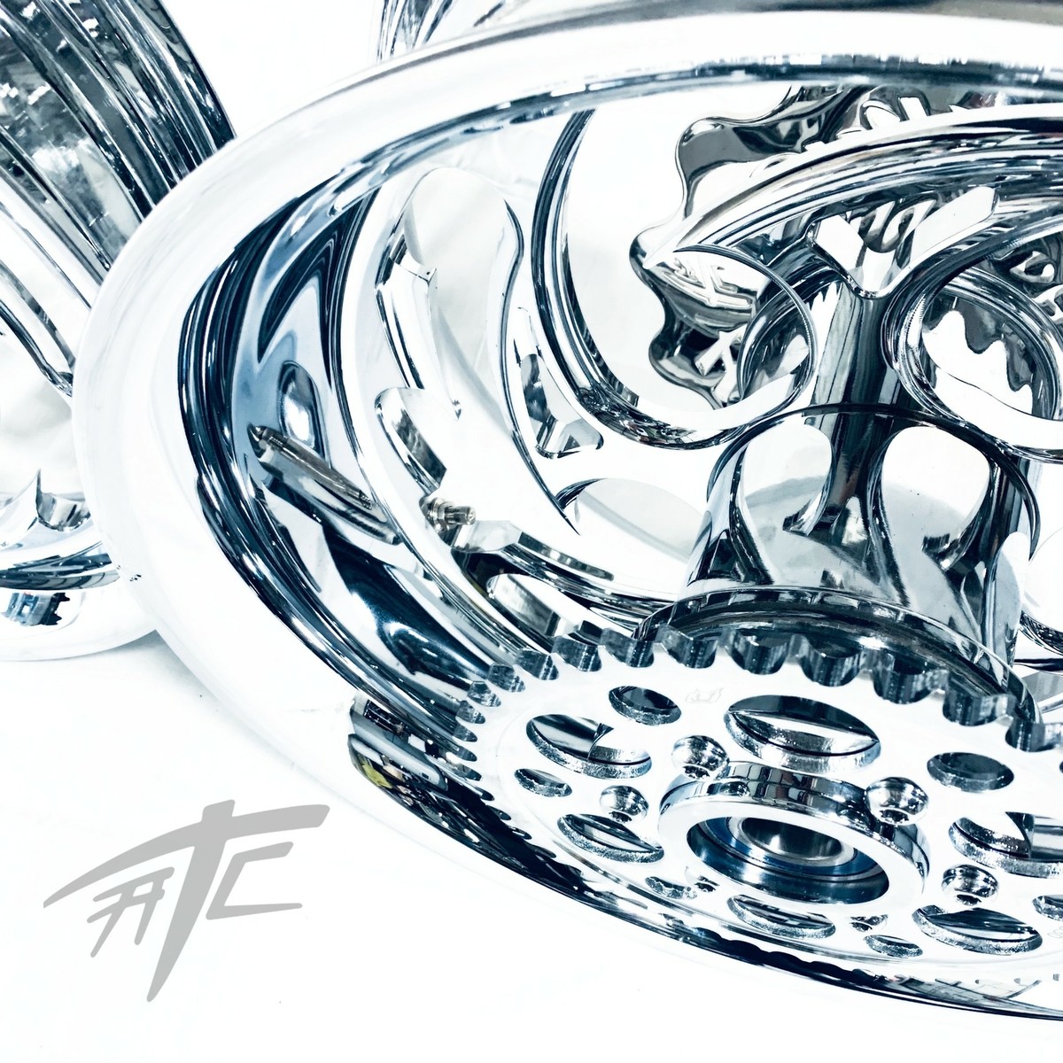 TNP014 引き裂き/Shred NINJA STOCK SIZE CHROME SHREDDER WHEELS 06-11 KAWASAKI NINJA ZX-14