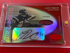 2001 Certified LaDainian Tomlinson Rookie RPA Patch Auto /150 Mirror Red Charger