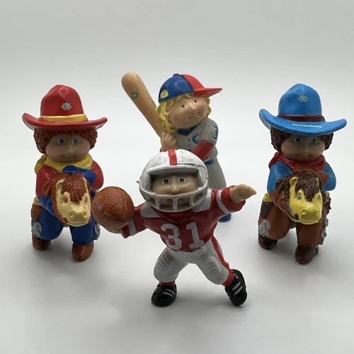 Vintage 1984 Cabbage Patch Kid Figures Mini Figurines PVC Plastic lot of 4