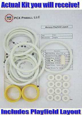 1977 Segasa Monaco Pinball Machine Rubber Ring Kit