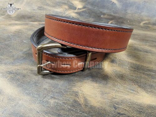 Western Leather Holster Gun Belt 44 / 45 Brown Hand Made Cowboy Revolver Pistol - Picture 7 of 14