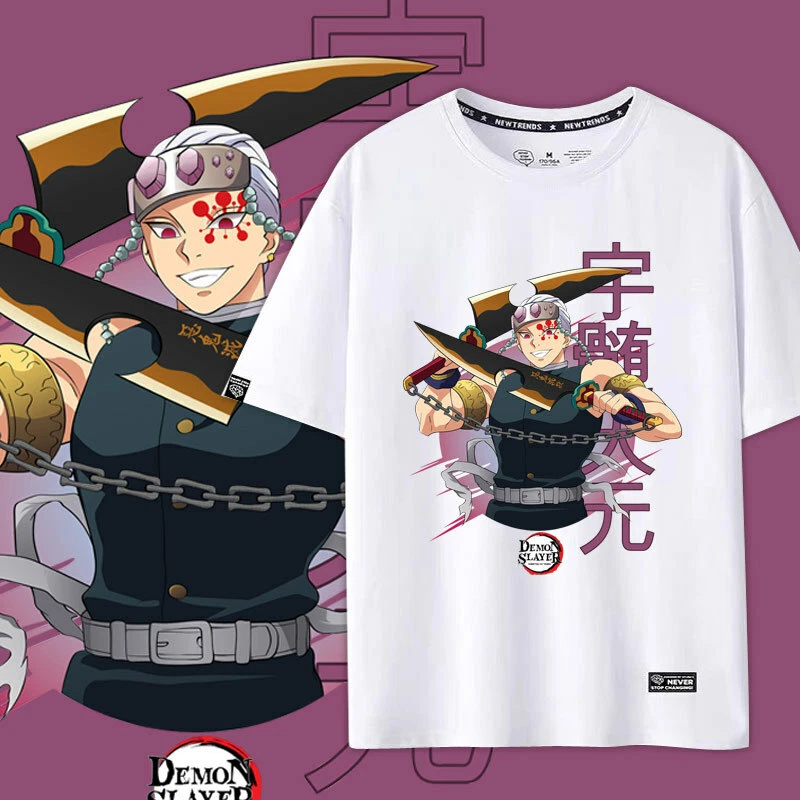 Demon Slayer Kimetsu No Yaiba Crewneck T shirt Fashion Short Sleeve Tee Top