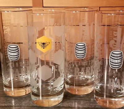 Highball Glassware Jack Daniels Tennessee Bee Honeycomb Single Barrell LOT