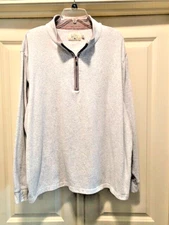 The Normal Brand Mens Quarter Zip Pullover Sweatshirt Gray XXL Bear Logo