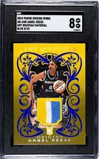 Angel Reese 2024 Panini Origins Art Nouveau Material Blue #AN-ANR 08/25, SGC 8